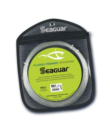 Seaguar Fluoro Premier 100% Fluorocarbon Fishing Line (DSF), 25-50Yds, 12-170Lbs Line/Weight, Clear 25-yards/100-pounds