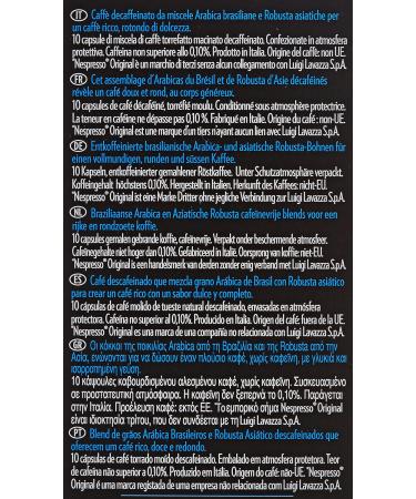 Lavazza 100 Nespresso compatible capsules Ricco decaffeinated espresso 10 packs of 10 capsules - Buy Online on GoSupps.com