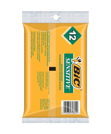 BIC Single Blade Razor Sensitive - 12 Count Pack for Gentle Shaving - Buy Online on GoSupps.com