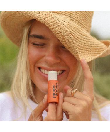 Poppy & Pout Jumbo Lip Balm 2 Pack All Natural Lip Balms & Moisturizers Hydrates with Beeswax Vitamin E Organic Coconut Island Coconut & Orange Bloom - Buy Online on GoSupps.com