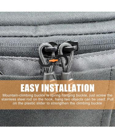 20-Piece Stainless Steel S-Carabiner Keychain Set | Locking Carabiner Hooks for Outdoor Fishing Camping & Hiking - Buy Online on GoSupps.com