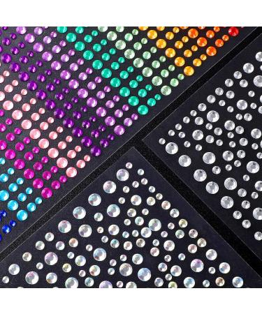 1600 Pcs Multicolor Self Adhesive Face Gems Rhinestones Set for Makeup, Hair & Crafts - Buy Online on GoSupps.com