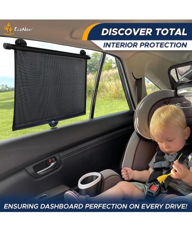 EcoNour Set of 2 Baby Sun Shades for Car Windows | UV Protection for Kids | Fits Most Vehicles | Essential Travel & Baby Car Accessories - Buy Online on GoSupps.com