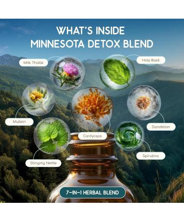 HerbEra Minnesota Herbal Detox Blend - USDA Organic Extract Made in USA | Immune & Liver Support Liquid Drops | Dandelion Root Milk Thistle Cordyceps Mullein Leaf Spirulina | 2 fl oz - Buy Online on GoSupps.com