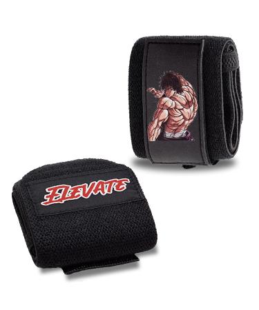 Baki Anime Wrist Wraps (19" Premium Quality) for Powerlifting, Bodybuilding, Weight Lifting - Wrist Support Braces, bench press, gym accessories, gym stuff, lifting accessories, weightlifting straps