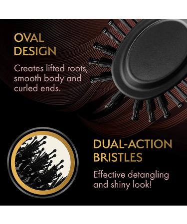Black Gold Professional Blowout Hair Dryer Brush - Hot Air Volumizer for Women | 75MM Oval Shape - Buy Online on GoSupps.com
