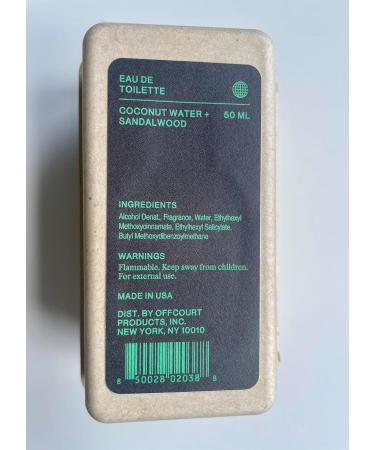 OffCourt Unisex Fragrance Coconut Water & Sandalwood Scent - Cologne for Men & Perfume for Women Clean Ingredients Vegan Cruelty-Free Made in USA 1.7 Oz (50ml) TSA-Friendly Coconut Water + Sandalwood - Buy Online on GoSupps.com