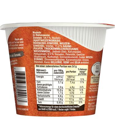MAGGI 5 Minute Terrine Noodles in Cream Sauce Instant Tagliatelle Ready Meal (61g) Delicious Creamy Pasta for Quick International Shipping - Buy Online on GoSupps.com