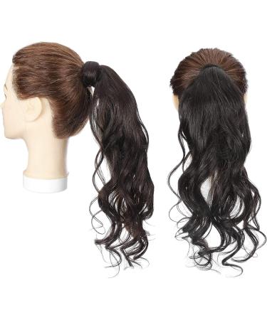 18" SEGO Ponytail Extension Human Hair 100% Real Remy Curly Wavy #1B Natural Black Wrap Around One Piece Clip in Hairpieces for Women Body Wave (90g) - Buy Online on GoSupps.com