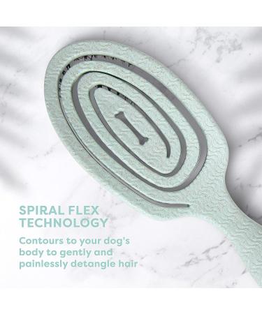 BioSilk Eco-Friendly Dog Grooming Brush - Ergonomic Mint Green Brush for Easy Grooming & Detangling - Buy Online on GoSupps.com