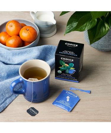 Choice Organics Organic Decaffeinated Earl Grey Tea - 16 Fair Trade Black Tea Bags with Bergamot - Compostable Pack - Buy Online on GoSupps.com