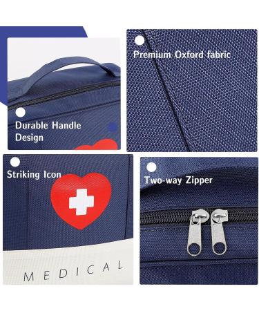 Romon Waterproof 2-Piece Medication & First Aid Bag - Portable Medicine Storage for Home Office Travel & Outdoor - Blue - Buy Online on GoSupps.com