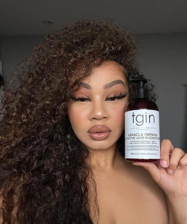tgin Miracle RepaiRx Protective Leave In Conditioner 13oz - Biotin, Black Castor Oil - Paraben Free for Natural Hair - Repair, Restore, Protect Curls, Kinks, Waves - Buy Online on GoSupps.com