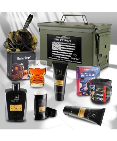 MASTER BEAR Ammo Can Gift Set for Men | Unique Birthday & Father's Day Gifts | Glass Mug Wristband Sandalwood Amber Bath & Body Essentials - Buy Online on GoSupps.com