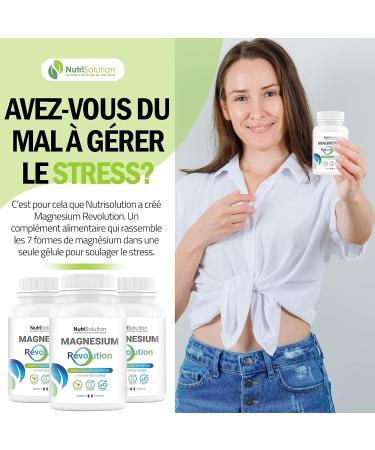 Nutrisolution I Magnesium Revolution I 60 Capsules High Absorption I Food Supplement I 7 forms of Magnesium in one capsule I Improve Concentration and Memory I Made in France - Buy Online on GoSupps.com