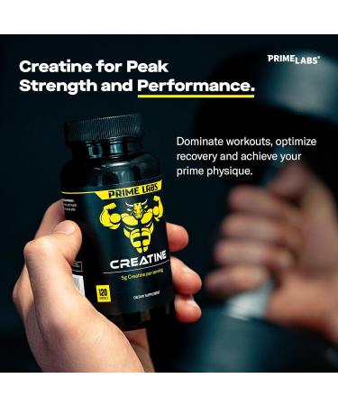 Prime Labs Creatine Monohydrate Capsules + Pre Workout Powder Supplement - Buy Online on GoSupps.com