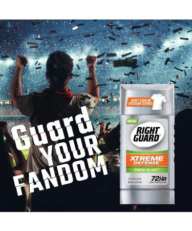 Right Guard Xtreme Defense Antiperspirant Deodorant - Invisible Solid Stick Fresh Blast - 2.6 oz - Long-Lasting Protection International Shipping Available - Buy Online on GoSupps.com