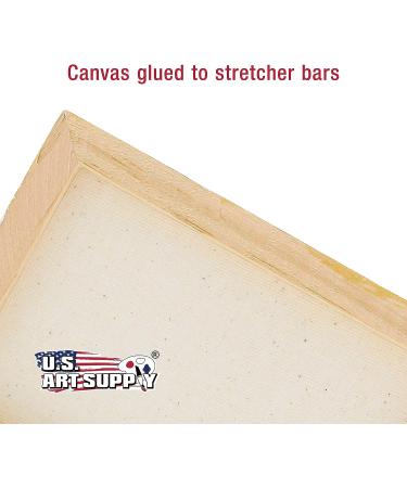 U.S. Art Supply Mini Stretched Canvas Set - Square Assortment (8 Canvases in Various Sizes) 10-Ounce Primed for Painting - Buy Online on GoSupps.com