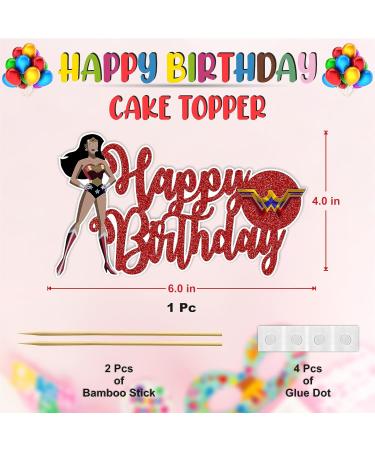 Seyal Wondr Woman Happy Birthday Cake Topper - Buy Online on GoSupps.com