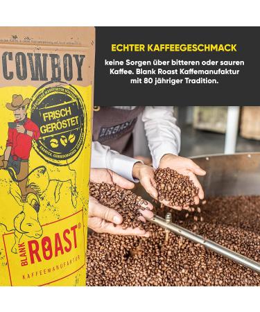 Buy Blank Roast Wild Cowboy Crema - 100% Arabica Coffee Beans - Gently Roasted with Hickory Wood - Low Acid - 5x1kg Pack - International Shipping Available - Buy Online on GoSupps.com