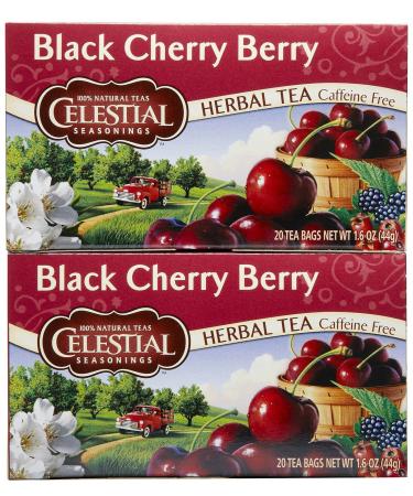 Celestial Seasonings Black Cherry Berry Tea Bags, 20 Count (Pack of 2)