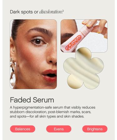 Faded Serum for Dark Spots & Discoloration, Tranexamic Acid & Niacinamide Formula - 1.7 Fl Oz - Buy Online on GoSupps.com