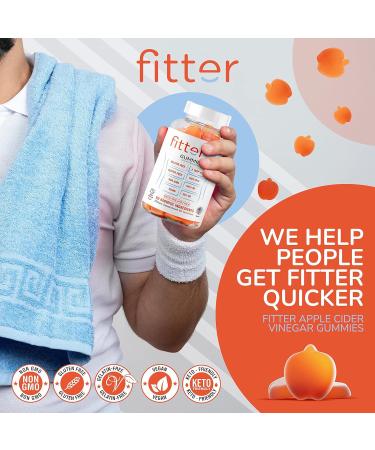 Fitter Apple Cider Vinegar Gummies for Weight Loss and Overall Fitness - 60 Count, Keto Vegan, Gelatin-Free, Gluten-Free, Non-GMO - Buy Online on GoSupps.com