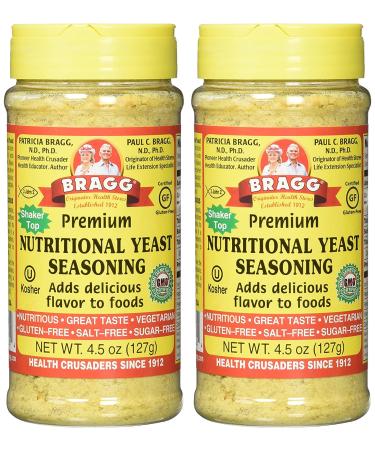 Bragg Nutritional Yeast 4.5oz 2 Pack - Vegan Superfood Seasoning - Buy Online on GoSupps.com