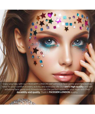 12 Sheet Self-Adhesive Rhinestone Gems for Crafting | DIY Nail Face & Body Makeup - Assorted Shapes Crystal Stickers - Buy Online on GoSupps.com