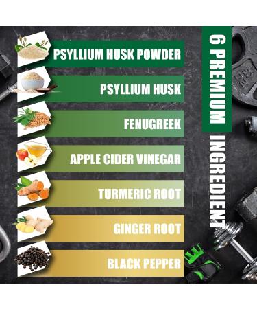 BMVINVOL Psyllium Husk Fiber Supplement t with Fenugreek Apple Cider Vinegar Turmeric Ginger Black Pepper- Digestion Health Support - 60 Capsules 60 Count (Pack of 1) - Buy Online on GoSupps.com