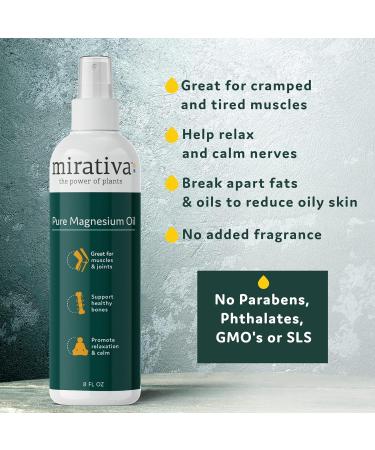 Mirativa Extra Strength Magnesium Oil Spray - 100% Natural Muscle Support, Stress Relief & Relaxation - Buy Online on GoSupps.com