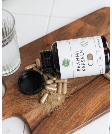 Buy Brahmi Capsules Bio - 180 Vegan Capsules | 1500mg Daily Dose | Additive-Free | Made in Germany - Biocontor - Buy Online on GoSupps.com