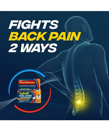 Advil Dual Action Back Pain Caplets - 144 Count for 8 Hours Relief - Buy Online on GoSupps.com