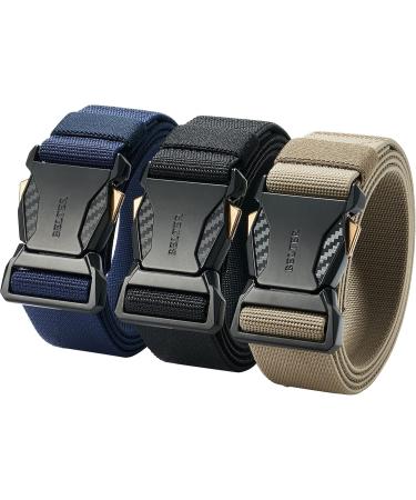 Buy Belter Tactical Belt for Men - Adjustable Military Work Belt | Elastic Nylon Outdoor Fabric | Quick Lock | 125 Black-A - Buy Online on GoSupps.com
