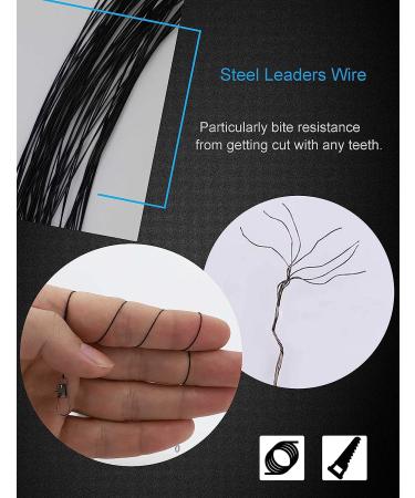Facikono Steel Leaders Fishing Saltwater Wire with Swivels and Snaps - 60PCS, 12in Black - Buy Online on GoSupps.com