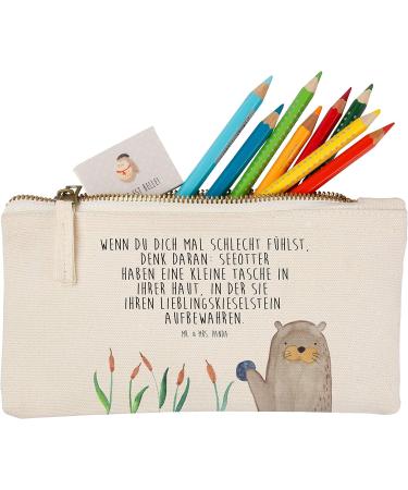 Mr. & Mrs. Panda Otter Makeup Bag Size S - Perfect Gift for Plant Lovers and Cosmetics | International Shipping Available - Buy Online on GoSupps.com