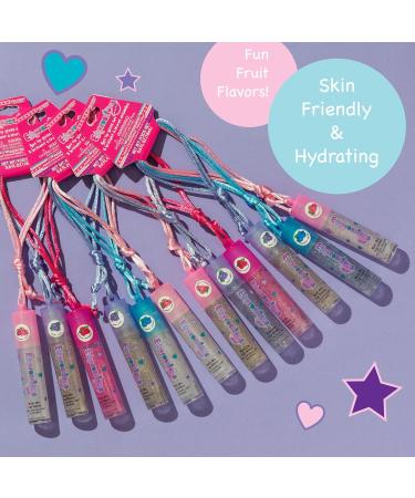 Expressions 12pc Fruit Flavored Lip Gloss Necklace Set - Party Favors for Teen Girls - Buy Online on GoSupps.com