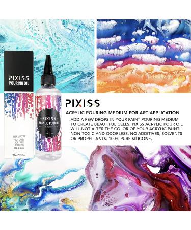 Floetrol Pouring Medium | Flood Flotrol Additive | Pixiss Acrylic Pouring Oil w/ Silicone - 100ml - Buy Online on GoSupps.com