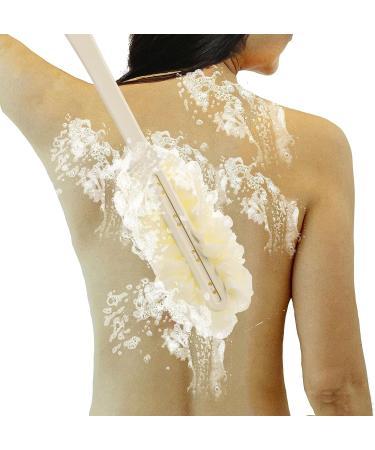 Long Handle Back Scrubber - Soft Nylon Mesh Bath Brush for Exfoliating, Men and Women - Shower Back Loofah Cleaner - Buy Online on GoSupps.com