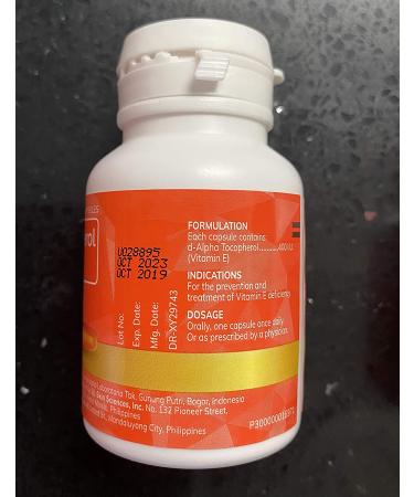 60 Capsules Myra E 400 IU Vitamin E d-Alpha Tocopherol - Top Quality Antioxidant Supplement - Buy Online on GoSupps.com