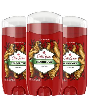 Old Spice Deodorant for Men Bearglove Scent Wild Collection 3 oz (Pack of 3) Bearglove 3-Count