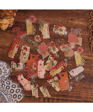 Dizdkizd Gold Foil Floral Stickers - 180 Piece Transparent Vintage Aesthetics Sticker Set for Scrapbooking, Card Making, Journaling & Gift Wrapping - Buy Online on GoSupps.com