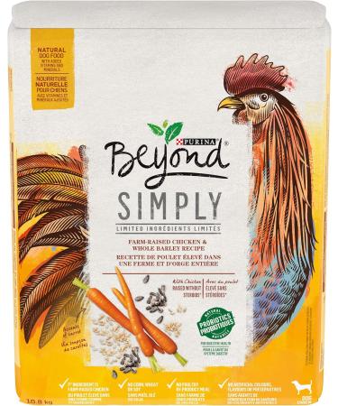 Beyond Simply 9 Natural Dry Dog Food White Meat Chicken & Whole Barley 10.8 kg Bag & Grain Free Dry Dog Food Farm-Raised Chicken & Egg 4.5kg - Buy Online on GoSupps.com