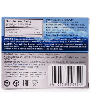 Natural Shilajit in Tablets 2 Packs of 60 Tablets (Total 120 Tablets) Golden Shilajit label - Buy Online on GoSupps.com