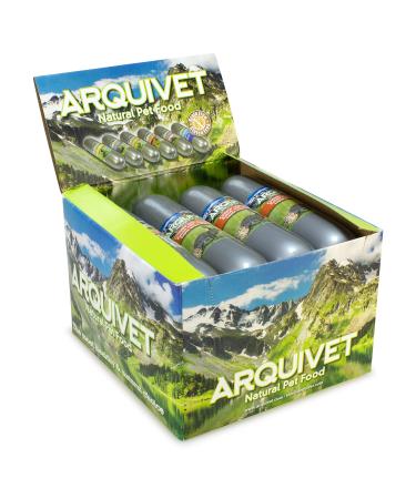 Arquivet Pack of 12 units Natural Wet Food Rabbit with vegetables 500 g - Rabbit sausages and vegetables for dogs - Wet food for dogs - Canine food - Quality ingredients