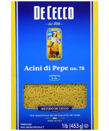 De Cecco Semolina Pasta, Acini Di Pepe No.78, 1 Pound