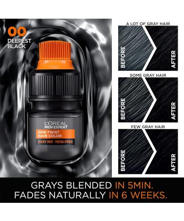 L'Oreal Paris Men Expert One Twist Mess Free Permanent Hair Color - Deepest Black - Ammonia Free - 1 Application Kit - Buy Online on GoSupps.com