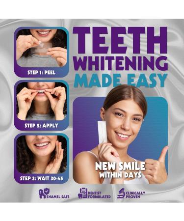 Whiten'em Teeth Whitening Strips for Sensitive Teeth - 14 Treatments Peroxide Free Enamel Safe Non-Toxic & Coconut Oil Formula - Buy Online on GoSupps.com