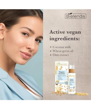 Bielenda Vegan Muesli - Effect Well Moisturized Nourished Satin Soft And Healthy Glowing Skin - Vegan Muesli Moisturizing Serum Oats + Wheat + Coconut Milk - 30 ml - Buy Online on GoSupps.com