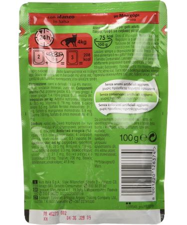 Kitekat Cat Food with Beef in Sauce 100g 48 sachets - Buy Online on GoSupps.com
